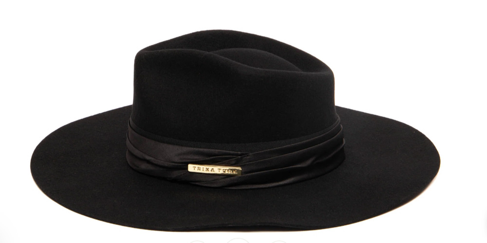 New With Tags Trina Turk Dresden Fedora in Black